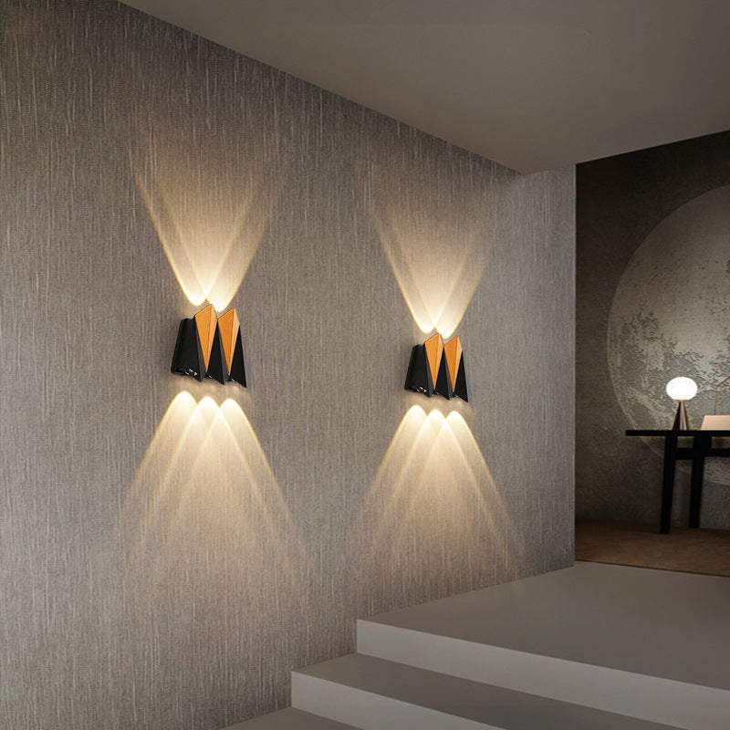 Waterproof Aluminum Plane Up And Down LED Wall Sconce Lamp
