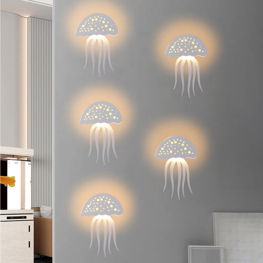 Creative Iron Acrylic Jellyfish LED Wall Sconce Lamp