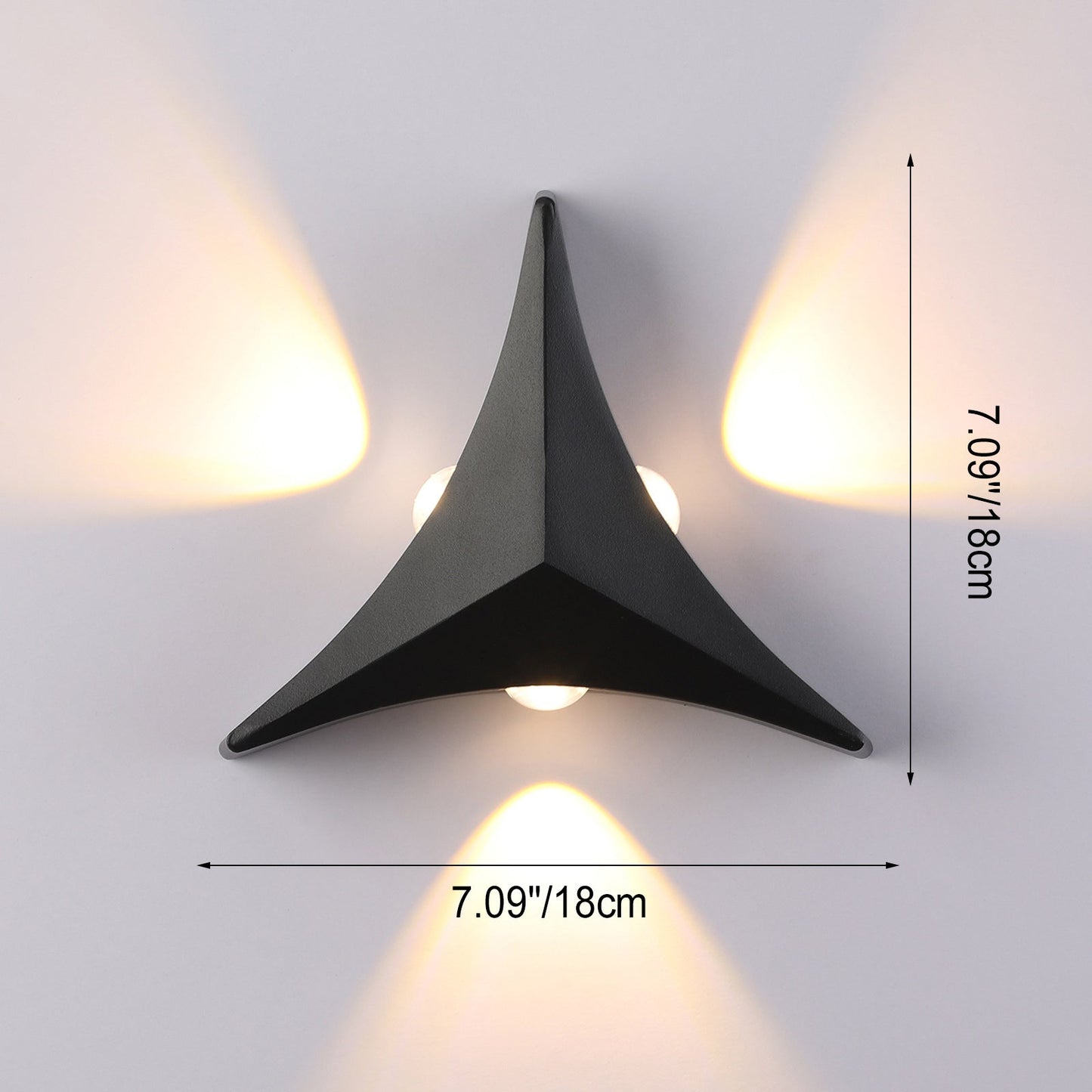 Modern Minimalist Aluminum Triangle LED Wall Sconce Lamp