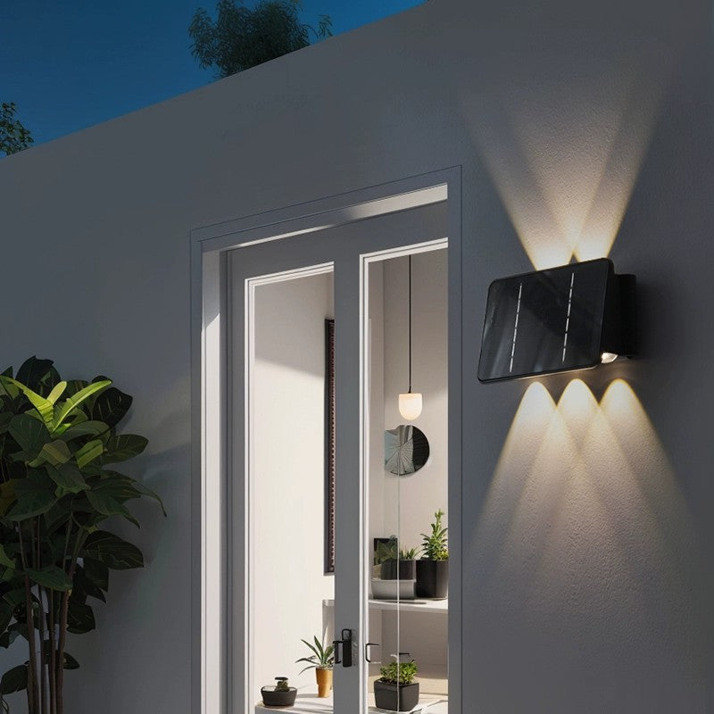 Solar ABS Acrylic Rectangular LED Wall Sconce Lamp