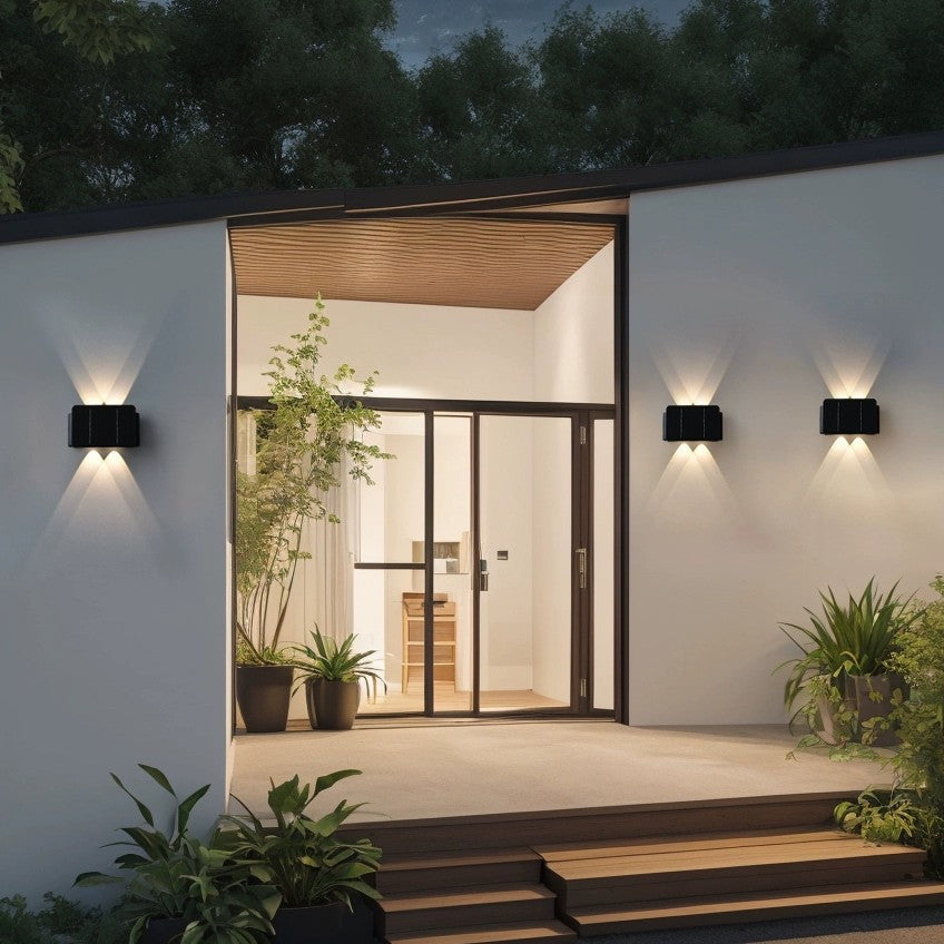 Solar ABS Acrylic Rectangular LED Wall Sconce Lamp
