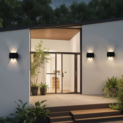 Solar ABS Acrylic Rectangular LED Wall Sconce Lamp