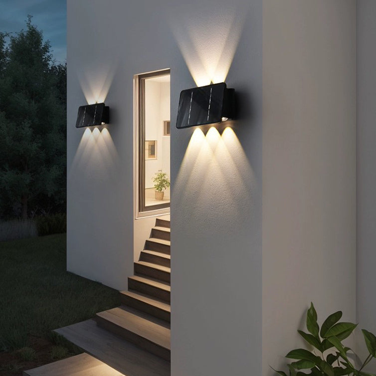 Solar ABS Acrylic Rectangular LED Wall Sconce Lamp