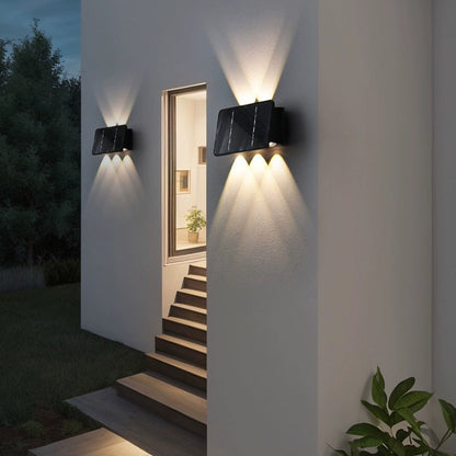 Solar ABS Acrylic Rectangular LED Wall Sconce Lamp