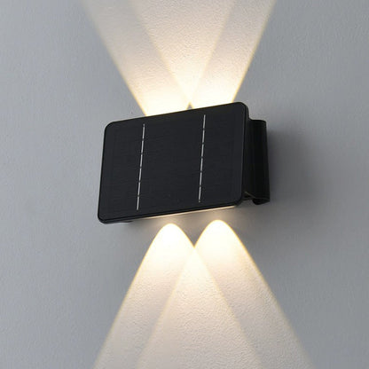 Solar ABS Acrylic Rectangular LED Wall Sconce Lamp