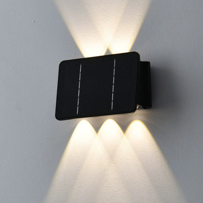 Solar ABS Acrylic Rectangular LED Wall Sconce Lamp