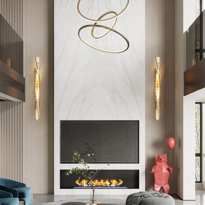 Luxury Metal Crystal Strip DNA Helix LED Wall Sconce Lamp