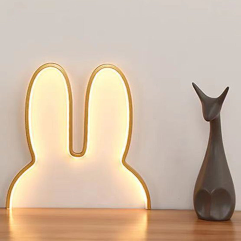Kids Metal USB Bunny Ear Hanging LED Wall Sconce Lamp