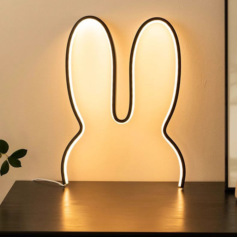Kids Metal USB Bunny Ear Hanging LED Wall Sconce Lamp