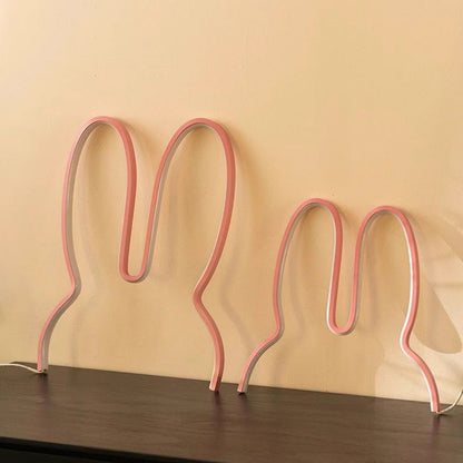 Kids Metal USB Bunny Ear Hanging LED Wall Sconce Lamp