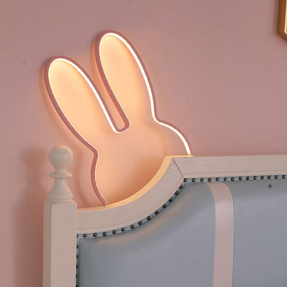 Kids Metal USB Bunny Ear Hanging LED Wall Sconce Lamp