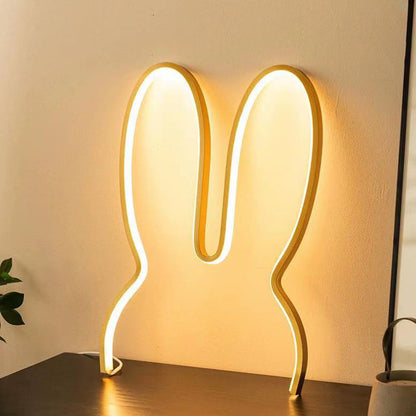 Kids Metal USB Bunny Ear Hanging LED Wall Sconce Lamp