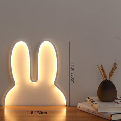 Kids Metal USB Bunny Ear Hanging LED Wall Sconce Lamp