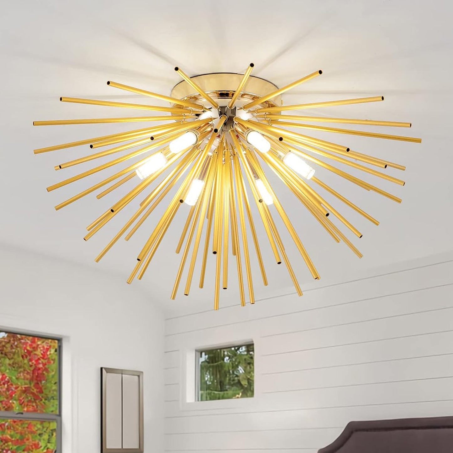 Contemporary Stainless Steel Ceiling Light