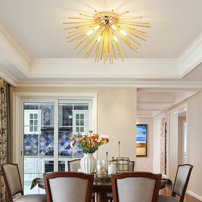 Contemporary Stainless Steel Ceiling Light