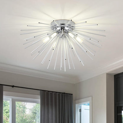 Contemporary Stainless Steel Ceiling Light