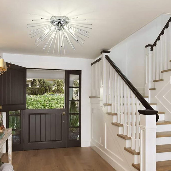 Contemporary Stainless Steel Ceiling Light
