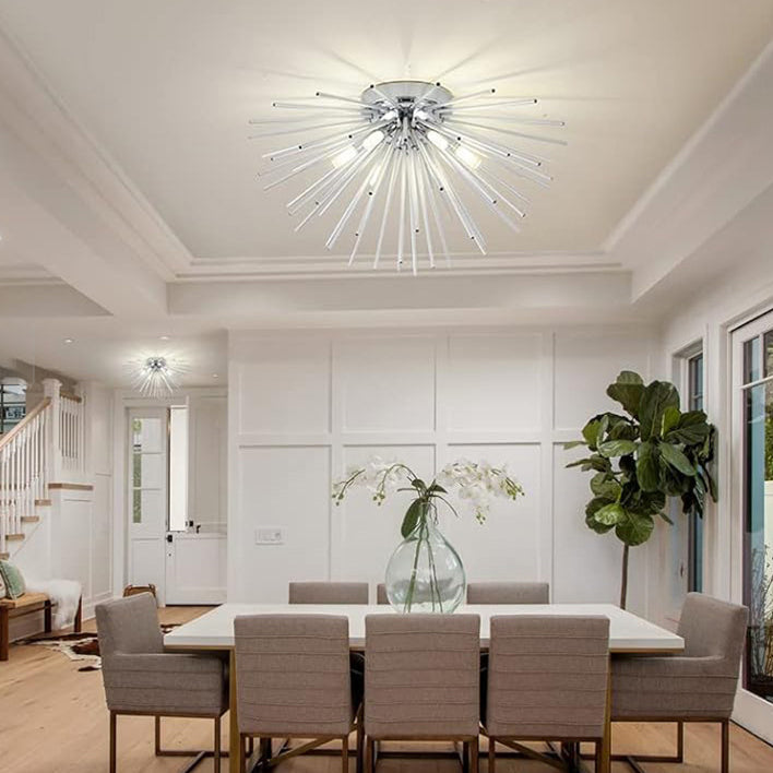 Contemporary Stainless Steel Ceiling Light