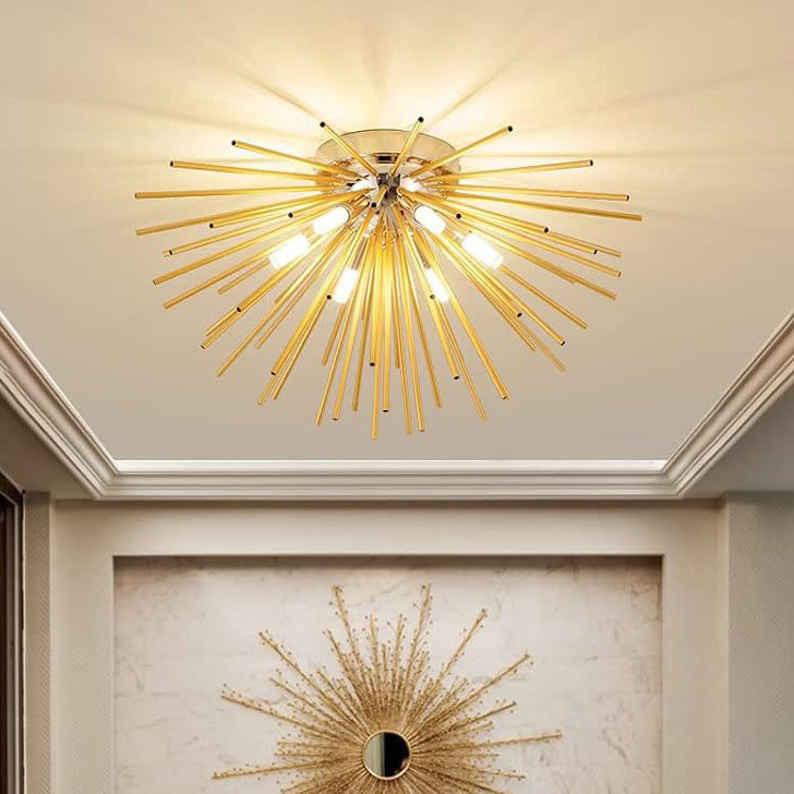 Contemporary Stainless Steel Ceiling Light