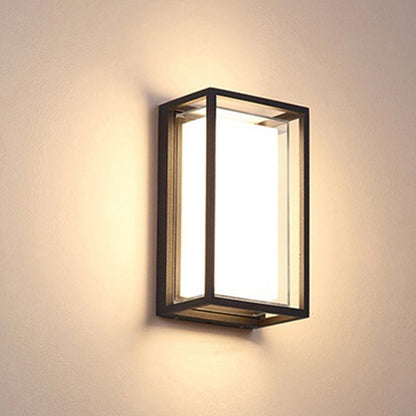 Waterproof Aluminum PC Rectangular LED Wall Sconce Lamp