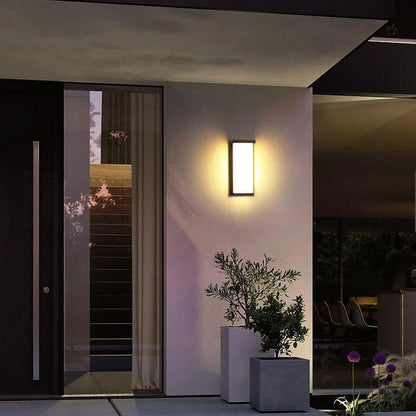 Waterproof Aluminum PC Rectangular LED Wall Sconce Lamp
