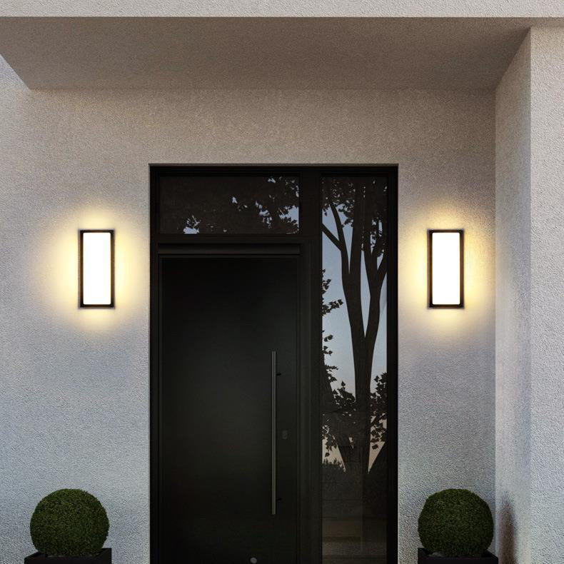 Waterproof Aluminum PC Rectangular LED Wall Sconce Lamp