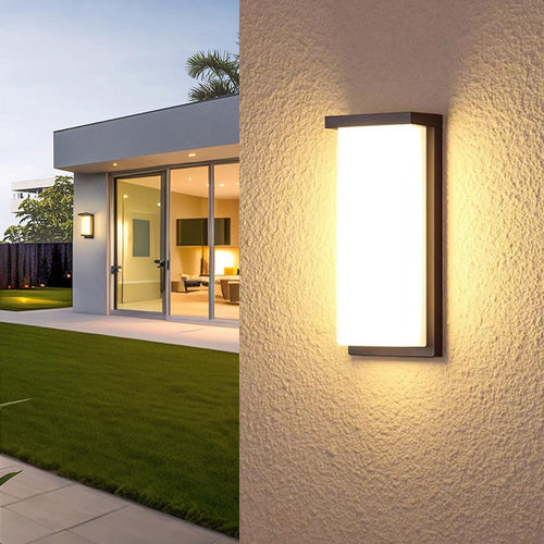 Waterproof Aluminum PC Rectangular LED Wall Sconce Lamp