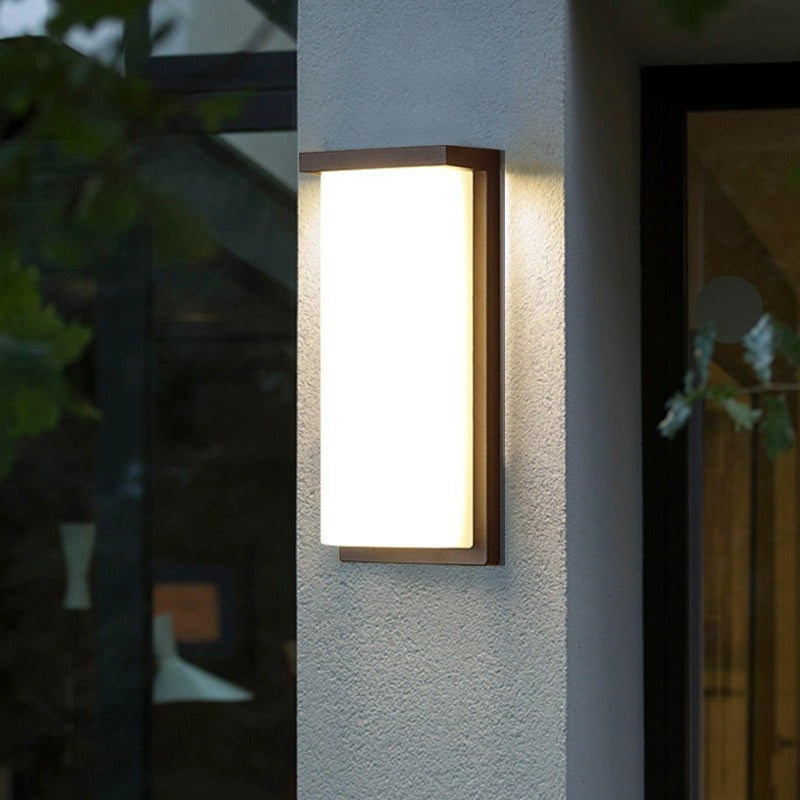 Waterproof Aluminum PC Rectangular LED Wall Sconce Lamp