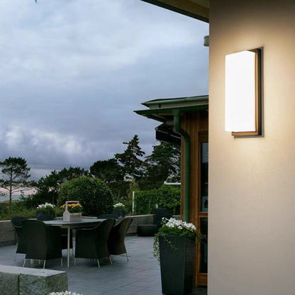 Waterproof Aluminum PC Rectangular LED Wall Sconce Lamp