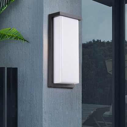 Waterproof Aluminum PC Rectangular LED Wall Sconce Lamp