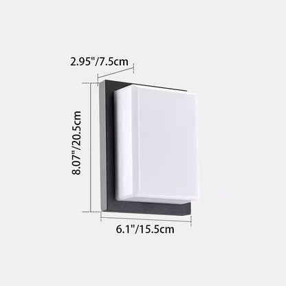 Waterproof Aluminum PC Rectangular LED Wall Sconce Lamp