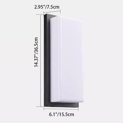 Waterproof Aluminum PC Rectangular LED Wall Sconce Lamp