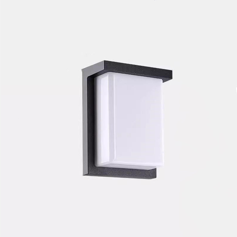 Waterproof Aluminum PC Rectangular LED Wall Sconce Lamp