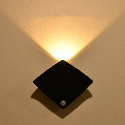 Simplicity Sensor ABS Magnetic Rhombic LED Wall Sconce Lamp