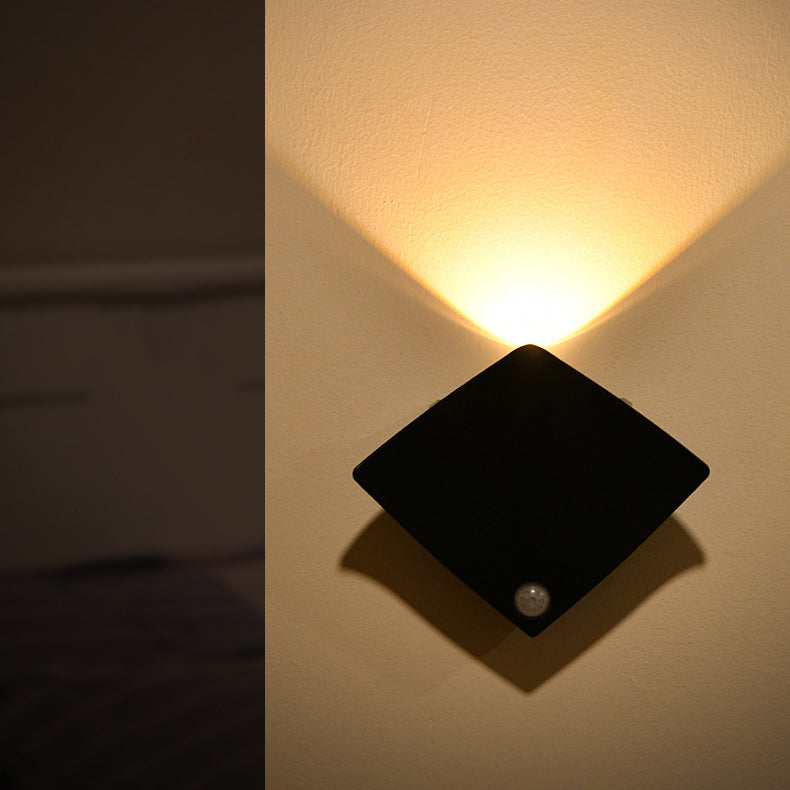 Simplicity Sensor ABS Magnetic Rhombic LED Wall Sconce Lamp