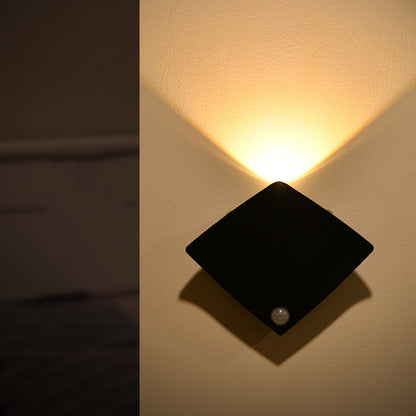 Simplicity Sensor ABS Magnetic Rhombic LED Wall Sconce Lamp