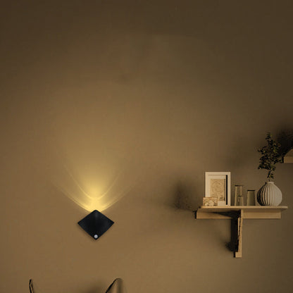 Simplicity Sensor ABS Magnetic Rhombic LED Wall Sconce Lamp