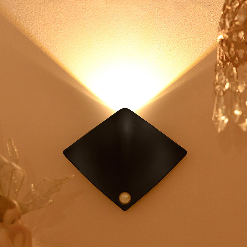 Simplicity Sensor ABS Magnetic Rhombic LED Wall Sconce Lamp