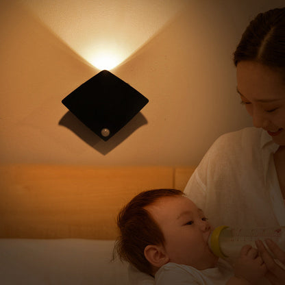 Simplicity Sensor ABS Magnetic Rhombic LED Wall Sconce Lamp