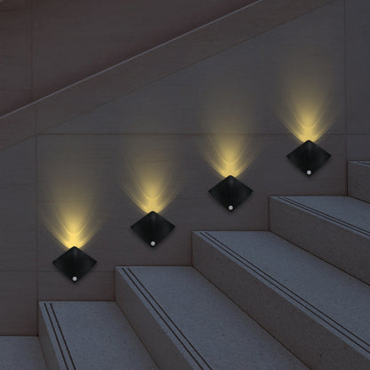 Simplicity Sensor ABS Magnetic Rhombic LED Wall Sconce Lamp