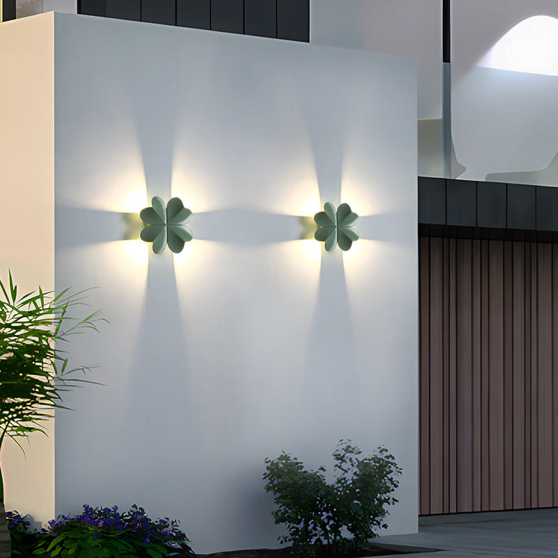 Waterproof Aluminum Four-Leaf Clover LED Wall Sconce Lamp