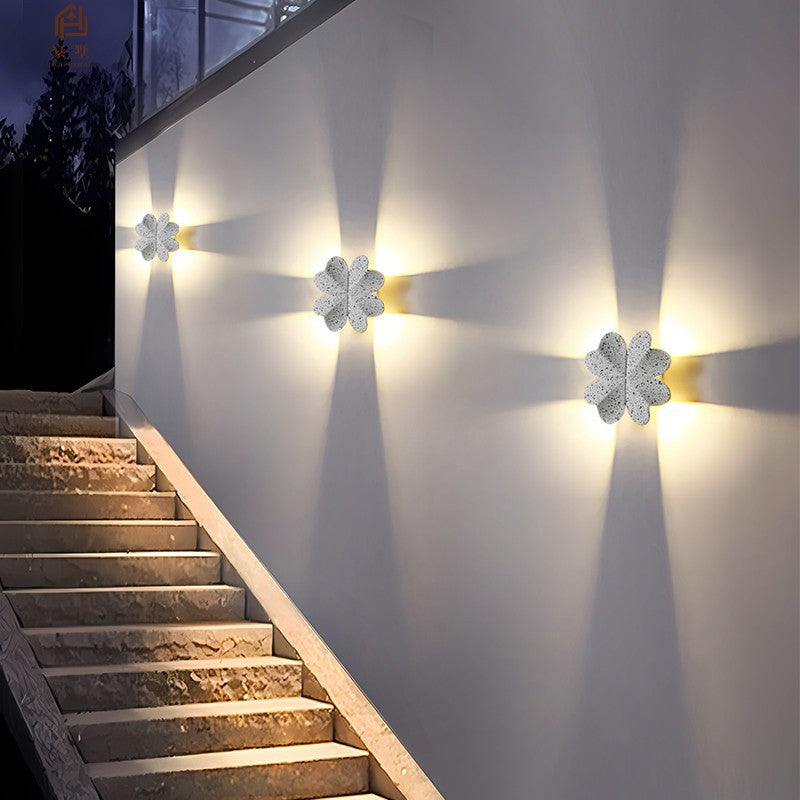 Waterproof Aluminum Four-Leaf Clover LED Wall Sconce Lamp