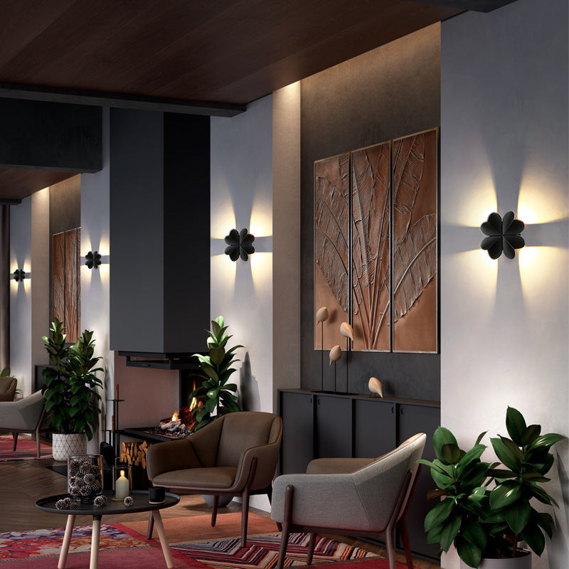 Waterproof Aluminum Four-Leaf Clover LED Wall Sconce Lamp
