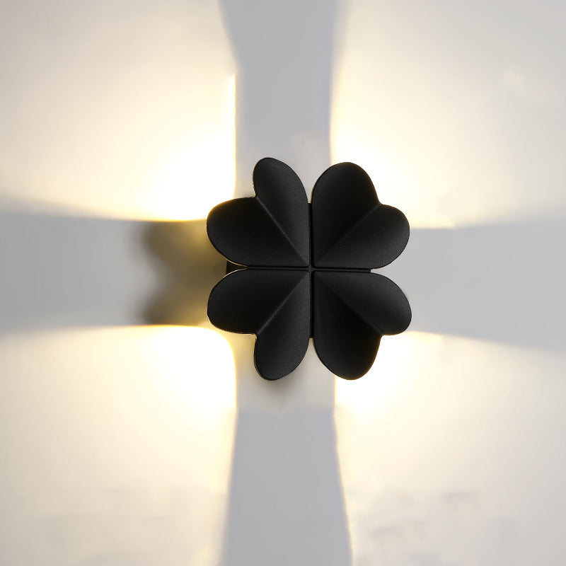 Waterproof Aluminum Four-Leaf Clover LED Wall Sconce Lamp
