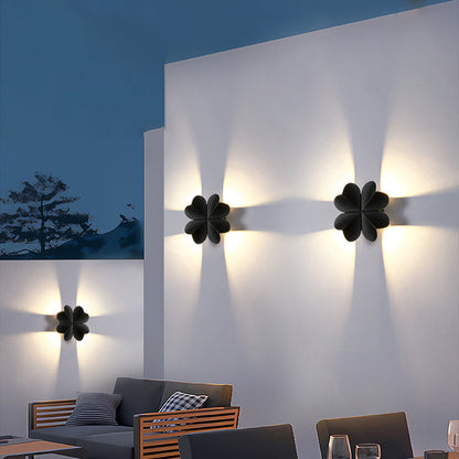 Waterproof Aluminum Four-Leaf Clover LED Wall Sconce Lamp