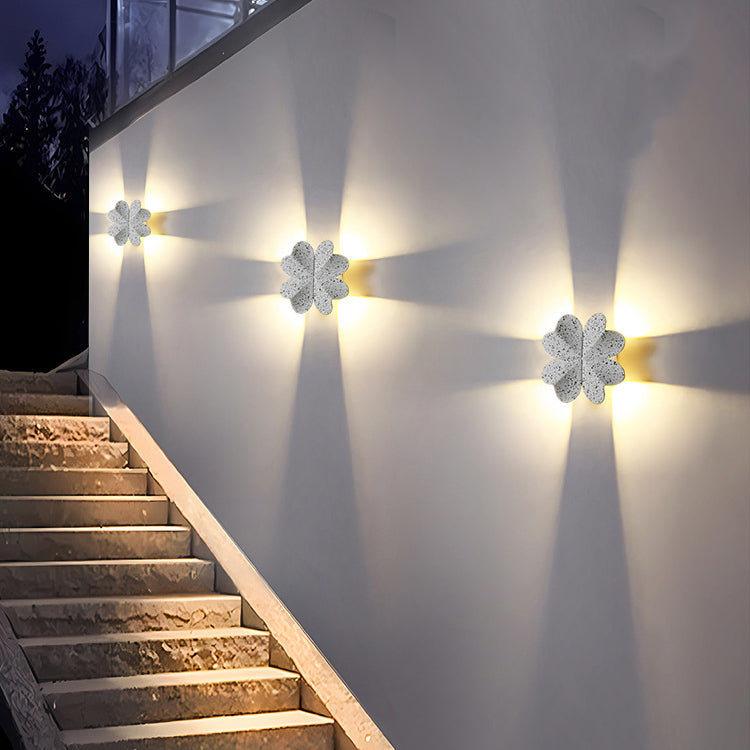 Waterproof Aluminum Four-Leaf Clover LED Wall Sconce Lamp