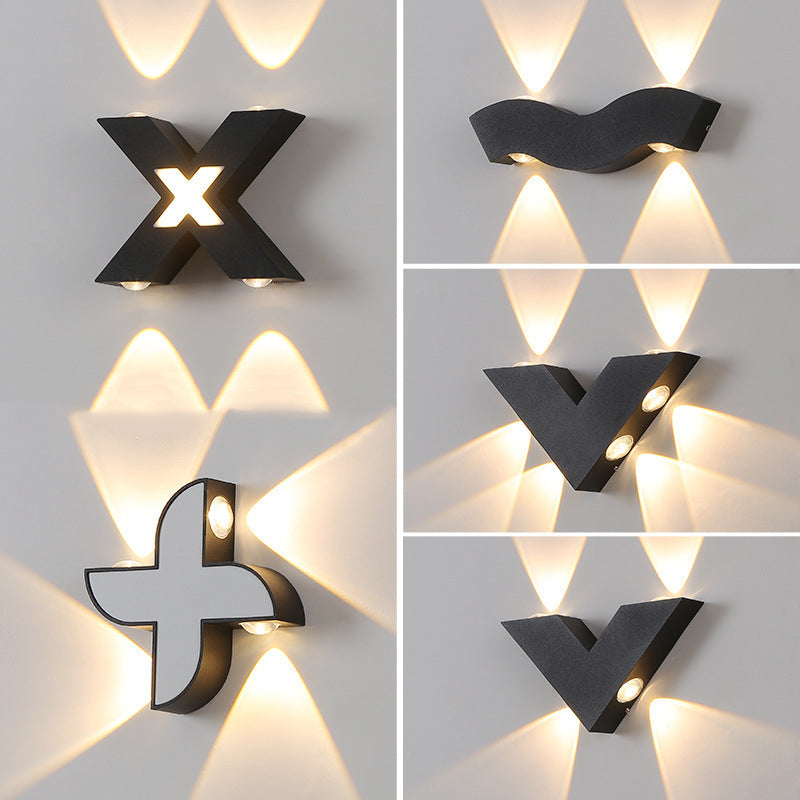 Simplicity Aluminum Letter Geometrical LED Wall Sconce Lamp