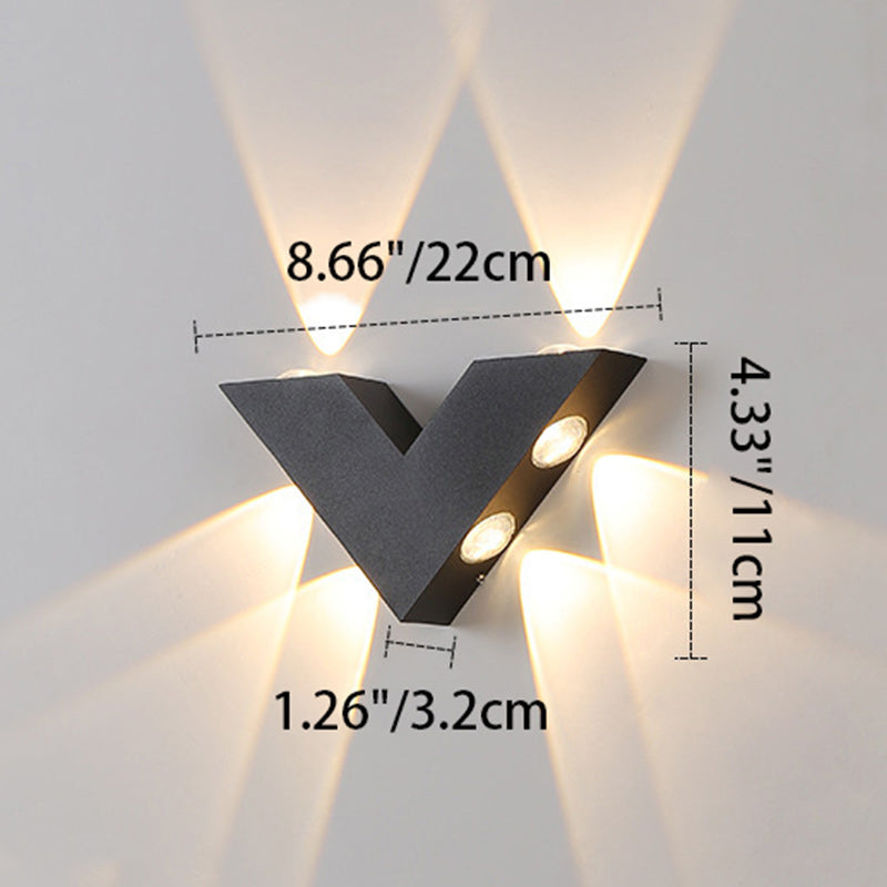 Simplicity Aluminum Letter Geometrical LED Wall Sconce Lamp