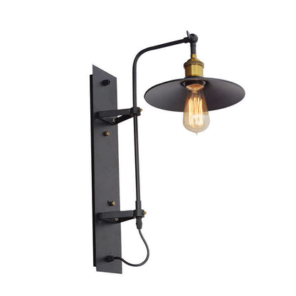 Industrial Iron Rotatable Conic 1-Light Wall Sconce Lamp