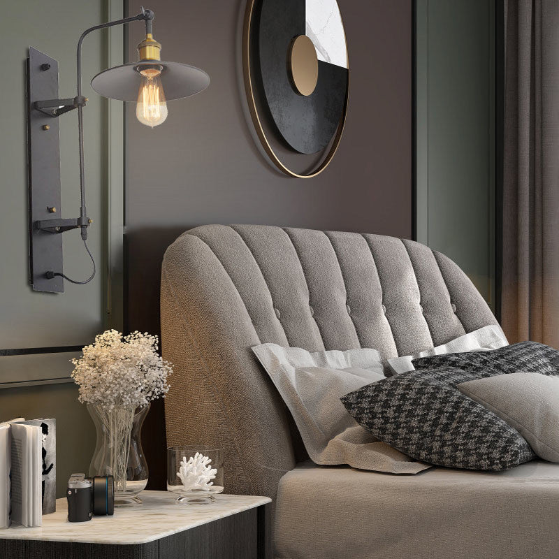 Industrial Iron Rotatable Conic 1-Light Wall Sconce Lamp